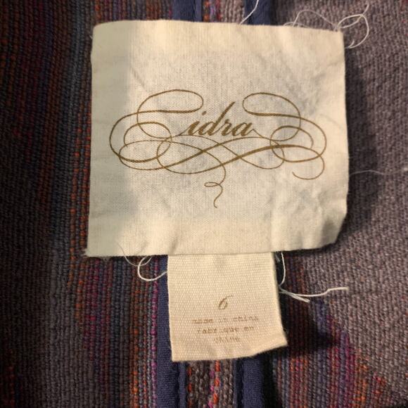 Anthropologie Cidra Women's Boho Woven Cotton Jacket Size 6 Colorful Office City - Picture 7 of 9